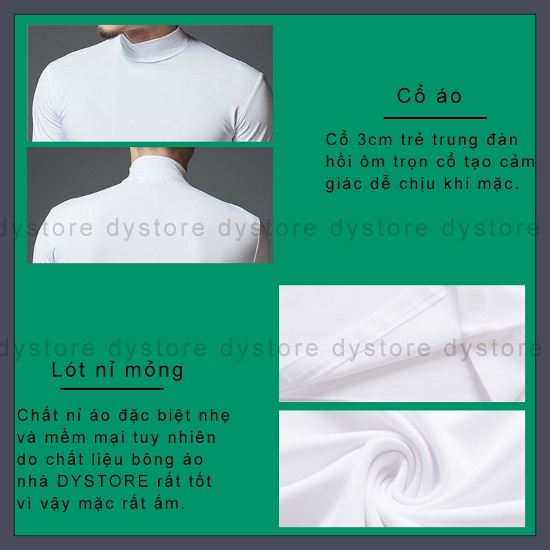 Áo giữ nhiệt nam cổ cao 3 phân vải nhập quảng châu cực đẹp cực ấm