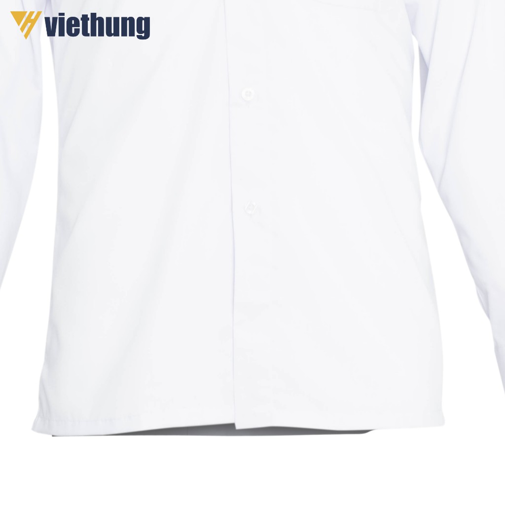 Áo Sơ Mi Nam Dài Tay Công Sở VIỆT HƯNG Chất Vải Ion Mỹ Màu Trắng Kiểu Dáng Suông Cổ Điển Vạt Ngang MS03 | BigBuy360 - bigbuy360.vn