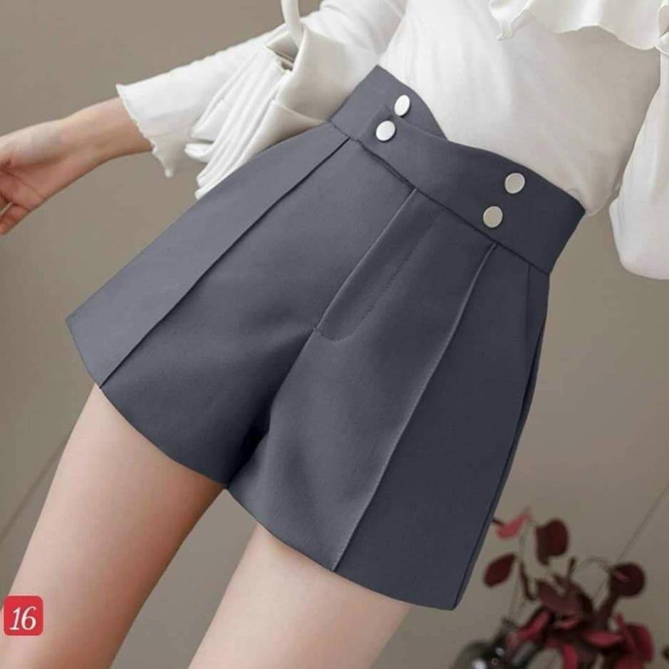 SALE Quần short nữ cạp cao❤️FREESHIP❤️Quần Jeans nữ ngắn thời trang lưng cao đính cúc chất tuyết mưa loại 1