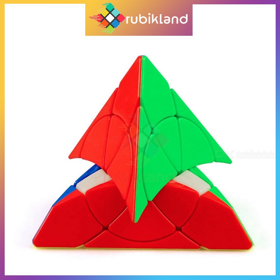 Rubik Biến Thể YJ Petal Pyraminx Yulong Rubic Biến Thể Tam Giác Pyraminx Stickerless Đồ Chơi Trí Tuệ Trẻ Em