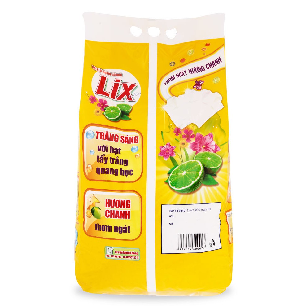 Bột giặt Lix Extra 5.5kg Hương Chanh