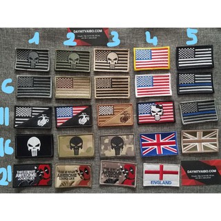 Logo Patch dán vải thuê cờ Mỹ cờ Đức cờ đầu lâu trang trí áo khoác , balo 511, balo , mũ có mặt bông hoặc may