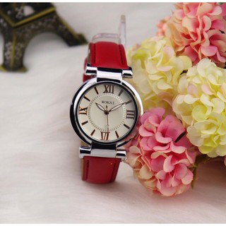 Đồng hồ dây da nữ Wokai mặt kính 32mm chất lượng cao