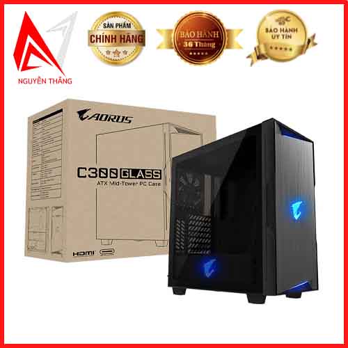 Vỏ case máy tinh Gigabyte Aorus C300 Glass (GB-AC300G)