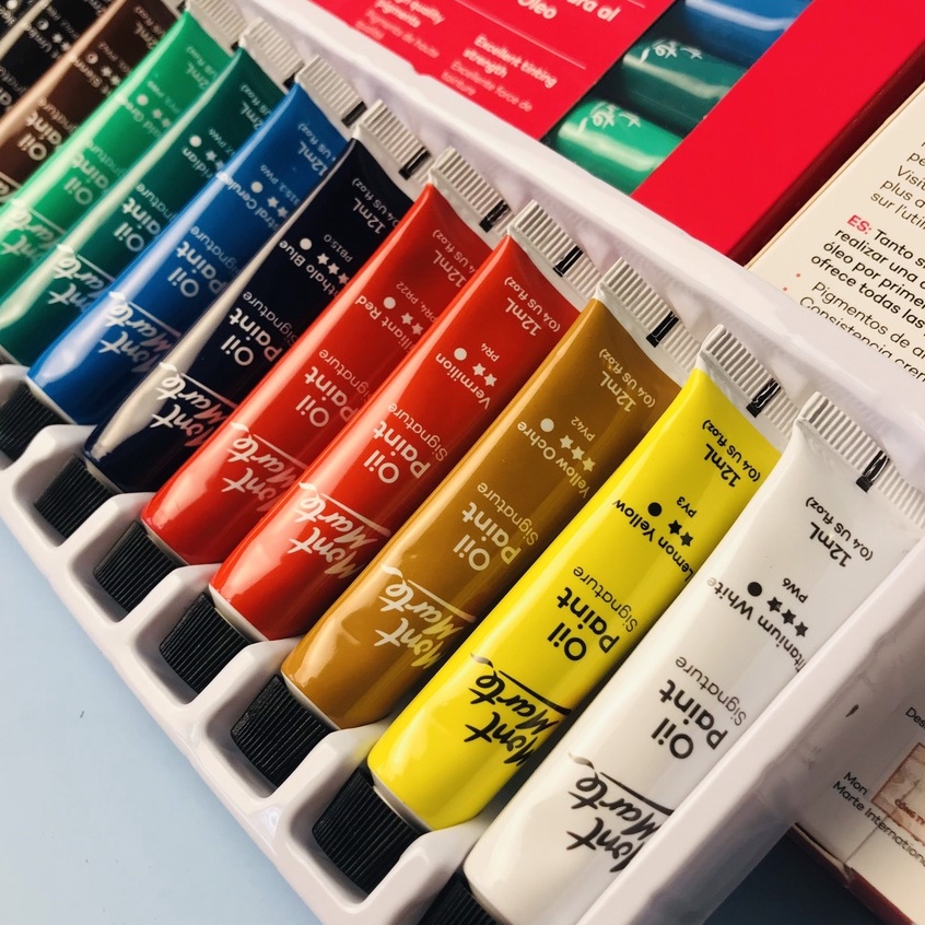 Bộ Sơn Dầu Mont Marte 12 màu x 12ml - Oil Paints Signature - Bộ tiết kiệm
