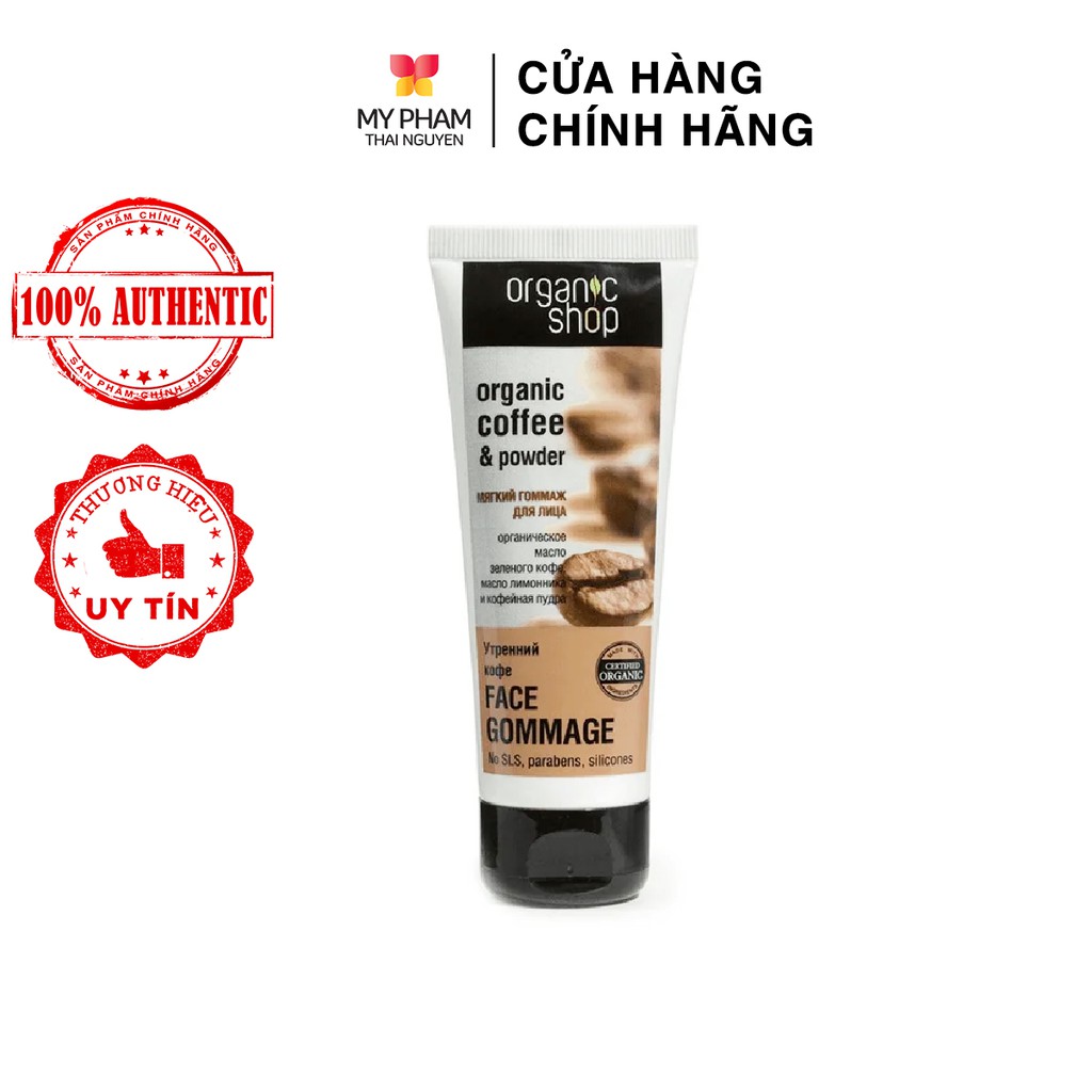 TẨY DA CHẾT MẶT ORGANIC - coffee and powder