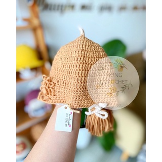 Mũ len tóc 🧶 2 đuôi nơ xinh cho bé 💙💙💙