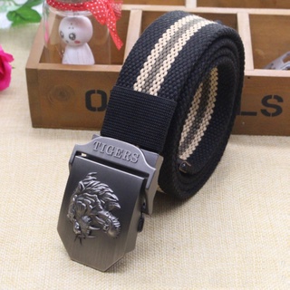 Dây nịt vải bố_Mặt Hổ thép không gỉ mạnh mẽ, Dây nịt phong cách quân đội siêu bền đẹp, lên đồ cực chất