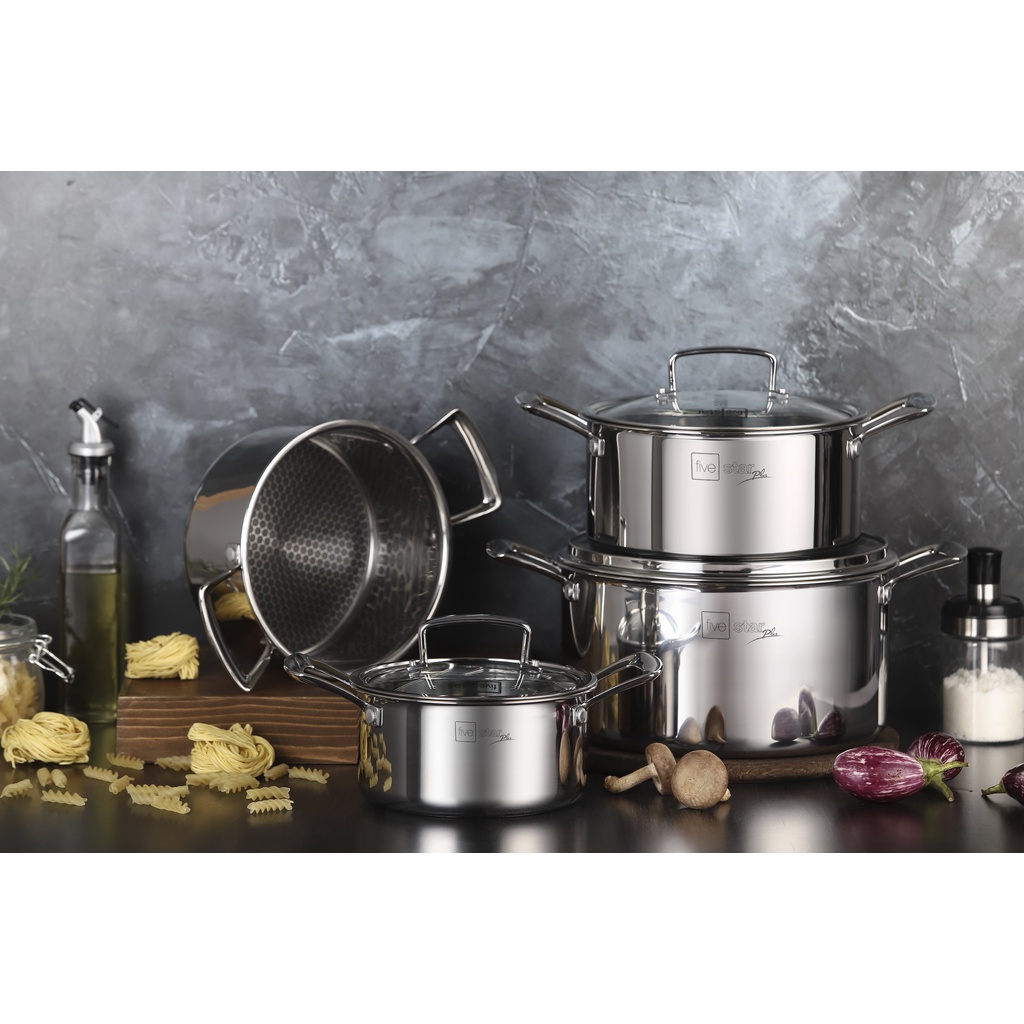 Bộ 4 Nồi Inox 304 Fivestar Blackcube FPB4011