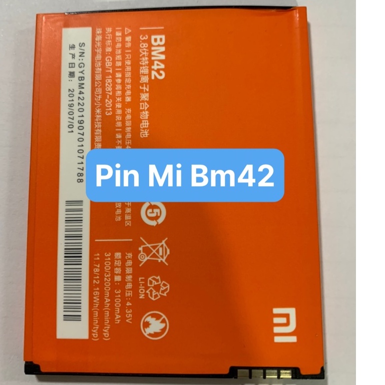 Pin Xiaomi Redmi Note / BM42 / 3200mAh / Zin hãng - có bảo hành