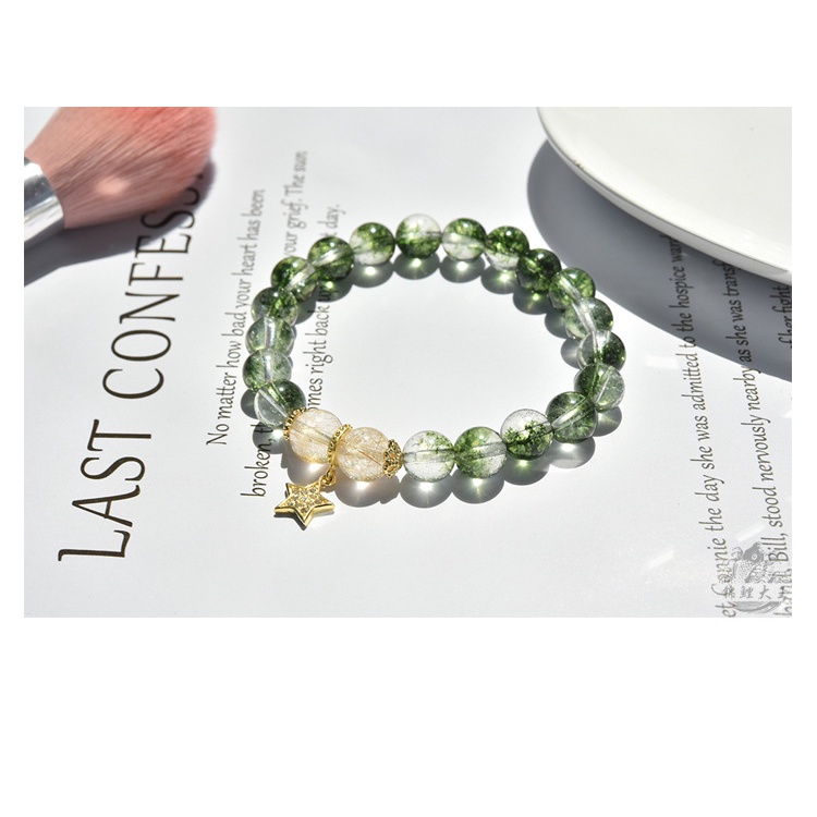 [Hàng Mới Về] Vòng Tay Đính Pha Lê Ngôi Sao Ma Xanh Thời Trang Mùa Hè Cho Nữ