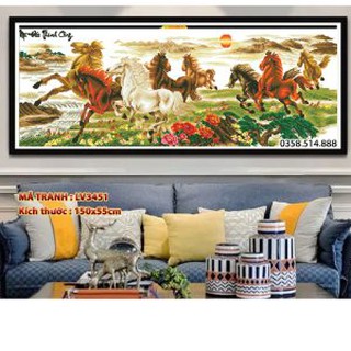 Tranh thêu chữ thập Mã đáo thành công LV3451 (150*55cm), LV3452 (130*60cm) - thêu full 100%