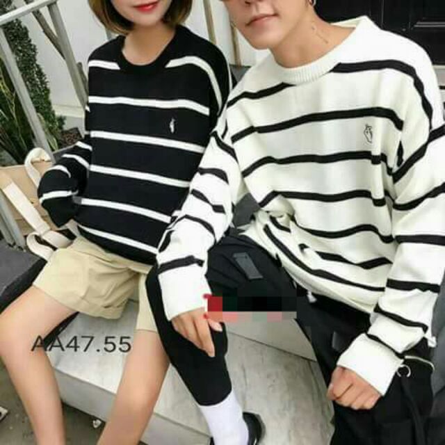 Áo kẻ bắn tim ___ combo quần áo
