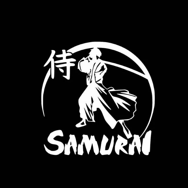 Miếng dán trang trí xe hơi/mũ bảo hiểm/máy tính xách tay hình Ninja samurai