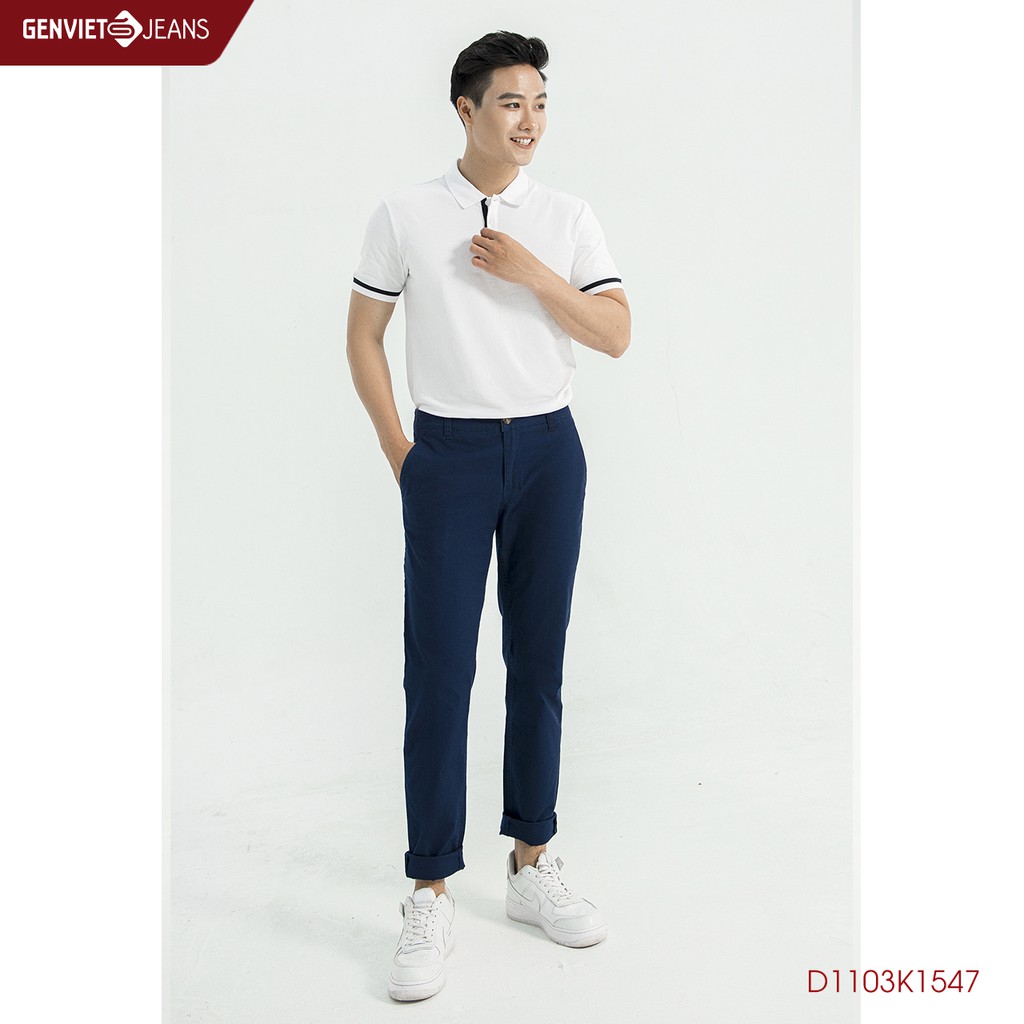Quần Dài Kaki Nam Xắn Ống D1103K1547 GENVIET