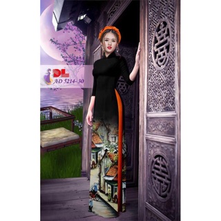 Vải áo dài 3d phố cổ hà nội