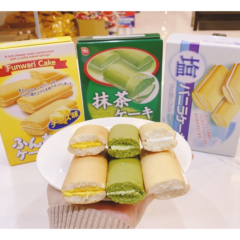 BÁNH BÔNG LAN NƯỚNG SỐT KEM MATCHA