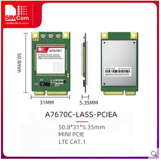 Module SIM 4G A7670C Mini PCIE LTE CAT 1 có GPS