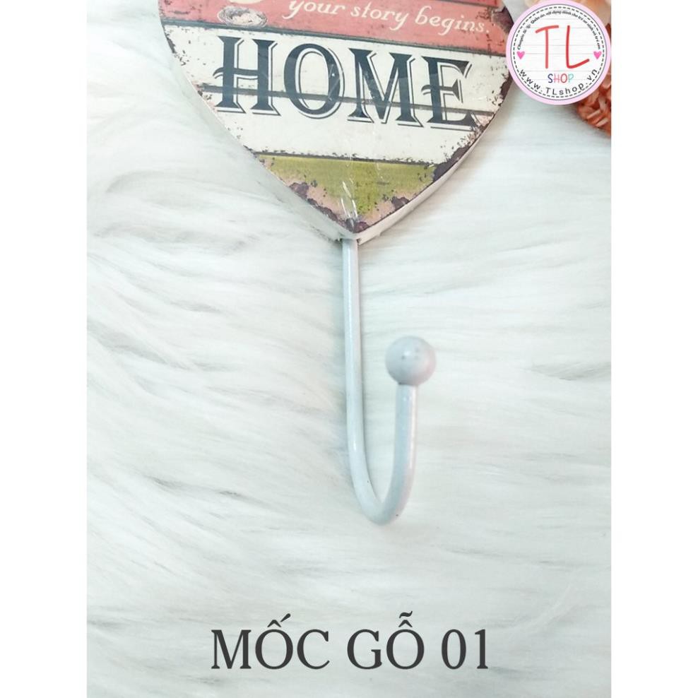 Móc treo tường trái tim có chữ Home