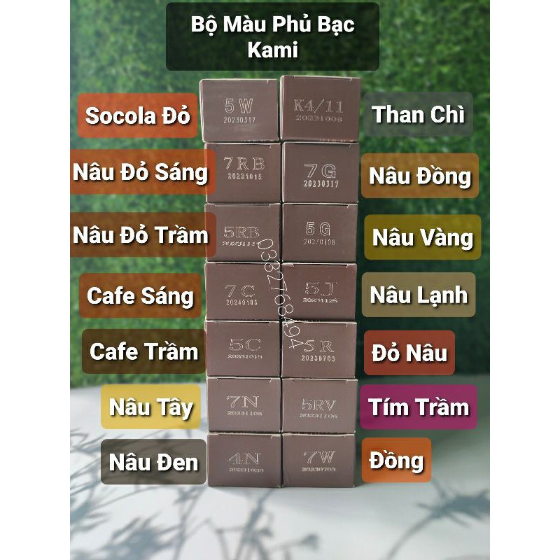 Nhuộm Siêu Phủ Bạc Hương socola Kami