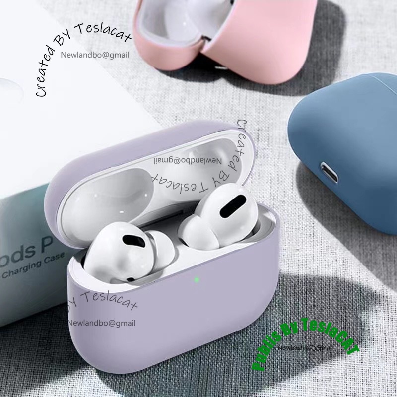 Vỏ Bảo Vệ Hộp Sạc Tai Nghe Apple Airpods Gen2 AirpodsPro H4F9Ke Bằng silicon Siêu Mỏng 19 Màu Tùy Chọn