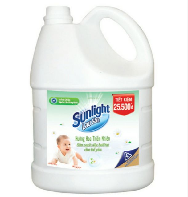 Nước Lau Sàn Sunlight Hương Hoa Thiên Nhiên (3.6Kg)