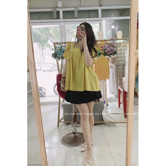 Áo Bầu thiết kế Hot, dáng xinh và chất đũi lụa mềm mát lịm - AH39