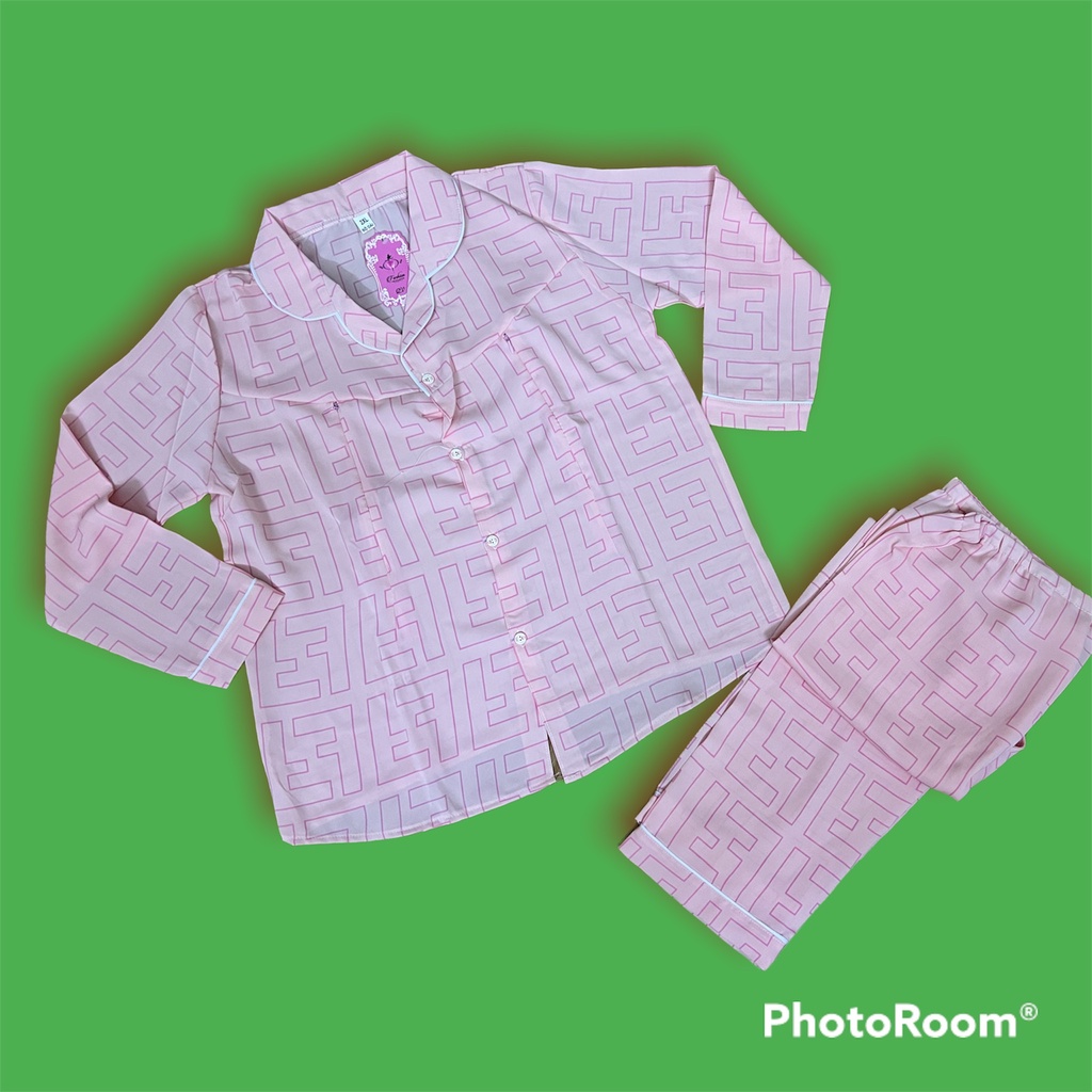 Bộ Bầu Pijama lanh lụa họa tiết cực xinh mặc Bầu kết hợp sau sinh