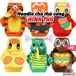 HOODIE HÌNH THÚ vải nỉ cho thú cưng