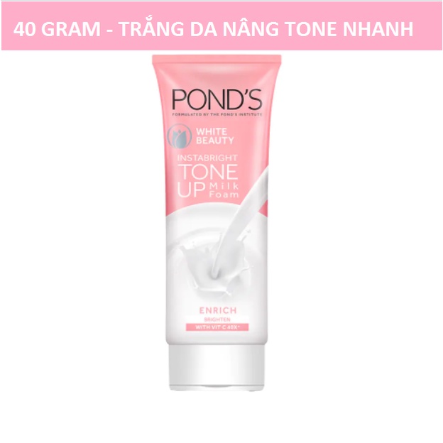 Kem Sữa Rửa Mặt Dưỡng Trắng Nâng Tông Pond'S White Beauty 40 GRAM
