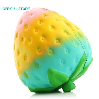 Đồ Chơi Squishy Hình Trái Dâu Tây Cầu Vồng Kích Thước 12Cm |shopsquishydep