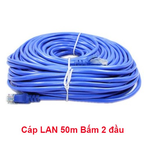 Cáp mạng LAN bấm sẵn 2 đầu RJ45 dài 50m - cáp internet