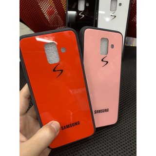 Ốp lưng samsung A6 viền dẻo lưng kính