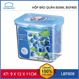 Hộp bảo quản thực phẩm 850ml Lock&Lock Bisfree hình chữ nhật - LBF808