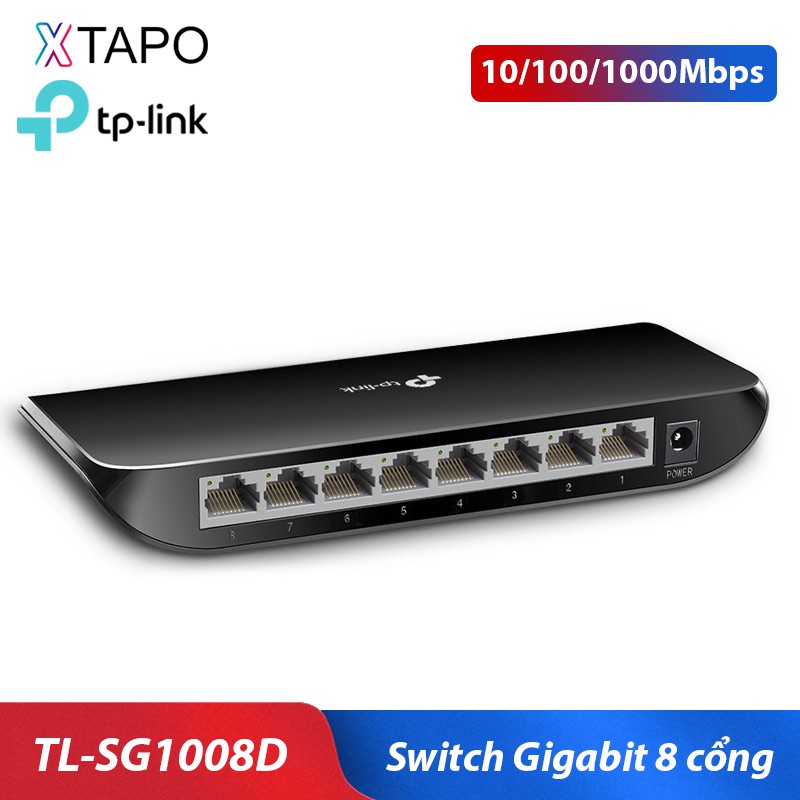 Bộ chia mạng Switch TP-LINK TL-SG1008D 8 cổng Gigabit 10/100/1000MBps - Hàng Chính Hãng