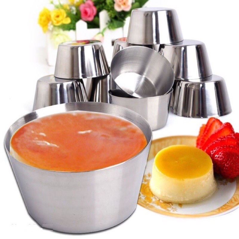 Cốc làm flan caramen, cupcake, bánh da lợn kèm lắp