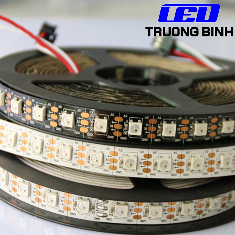 LED DÁN FULL MÀU ARGB NEOPIXEL WS2812B 5V 74LED/MÉT CUỘN 1 MÉT