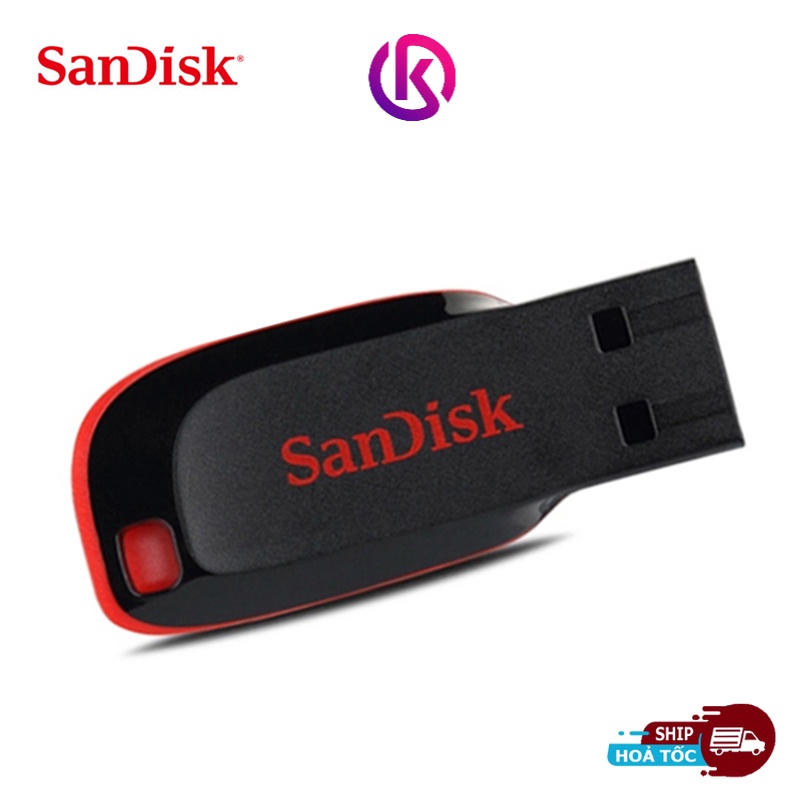 USB 32GB 16GB SanDisk Cruzer Blade CZ50 bảo hành 5 năm - KMP Store