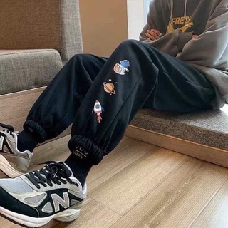 Hàng Mới Về - Quần Jogger nam nữ, Nỉ bông mềm mịn in hình ở ống quần