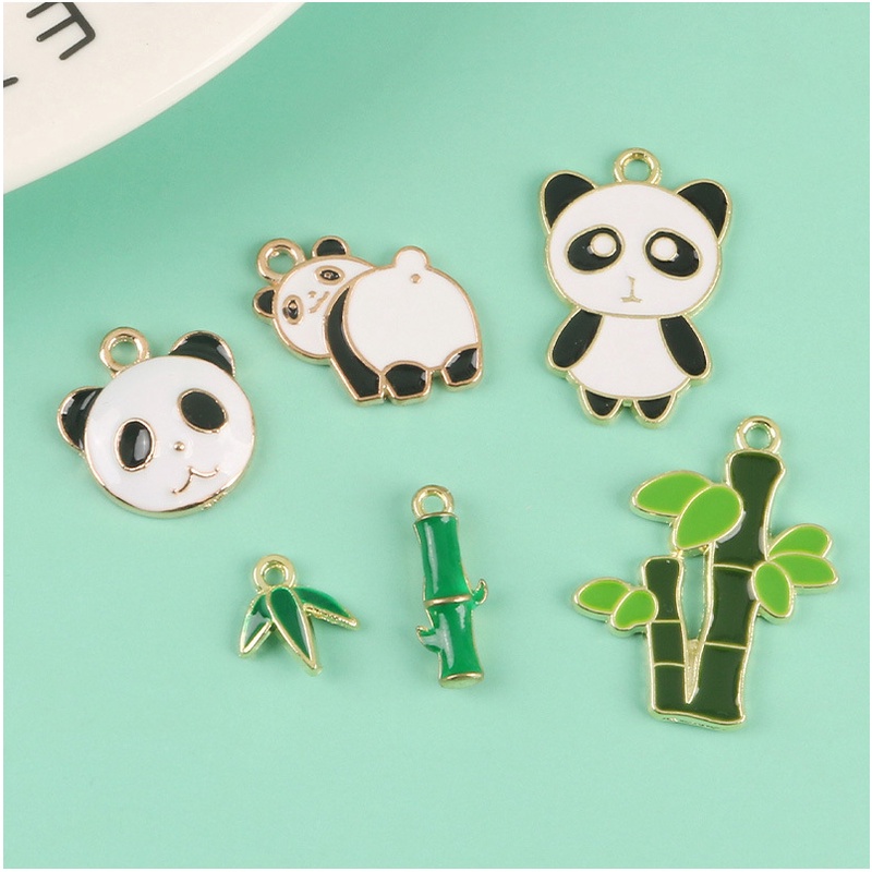 Mặt Dây Chuyền/ Vòng Tay, Mặt Móc Khoá Hợp Kim Phong Cách Retro Hình Chú Gấu Trúc Panda Dễ Thương