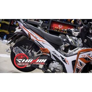 Tem Trùm Wave RSX 110 Trắng Cam Đen
