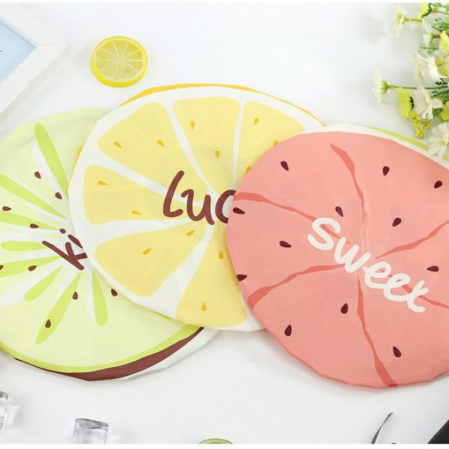 🍀  🌼Mũ chụp tóc hình hoa quả 🍀  🌼