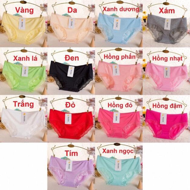 [Giá sỉ] Set 5- 10 Quần Lót Modal Cotton Viền Ren