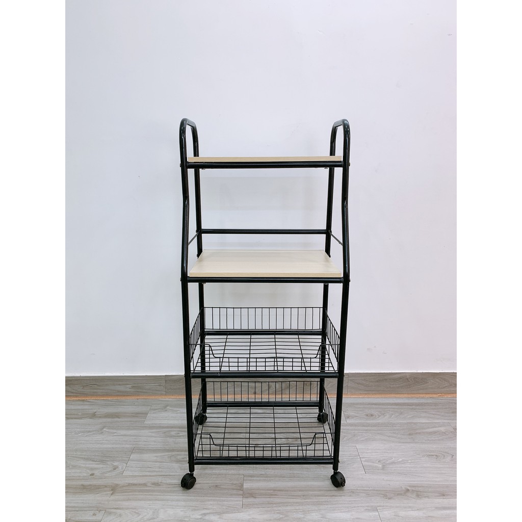 Kệ Để Lò Vi Sóng Gỗ Kết Hợp Khung Sắt Đa Năng 4 Tầng Lắp Ghép KENA KN177 Hàng Việt Nam Chính Hãng | BigBuy360 - bigbuy360.vn