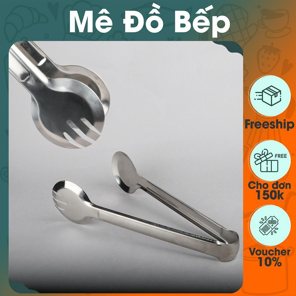 Kẹp gắp thức ăn inox lòng kẹp rộng thân có sóng cao cấp KGTA02