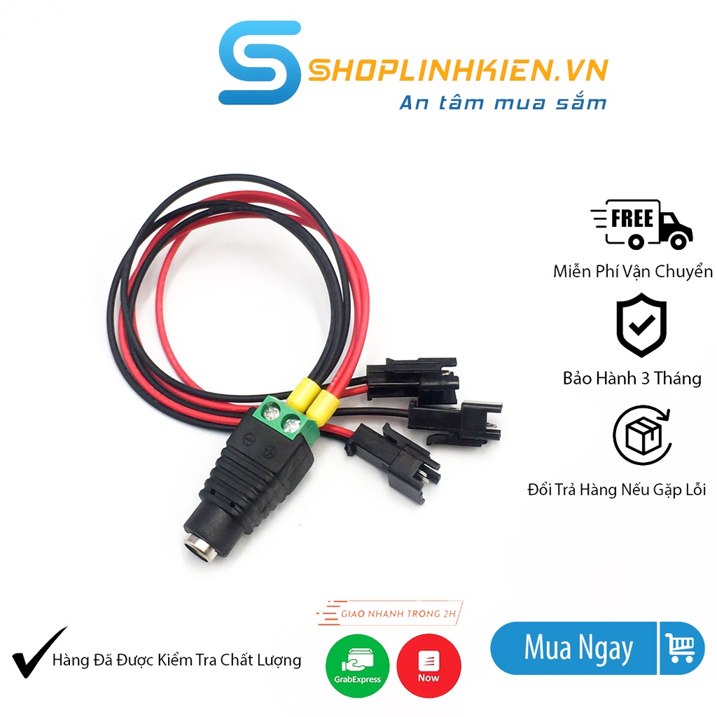 Bộ Chuyển Đổi Cho Quạt 2 ChânBộ HUB Cho Quạt Sử Dụng Nguồn Adapter 5.5x2.1MMHUB quạt 2 Pin 2.54MM Tiện Dụng