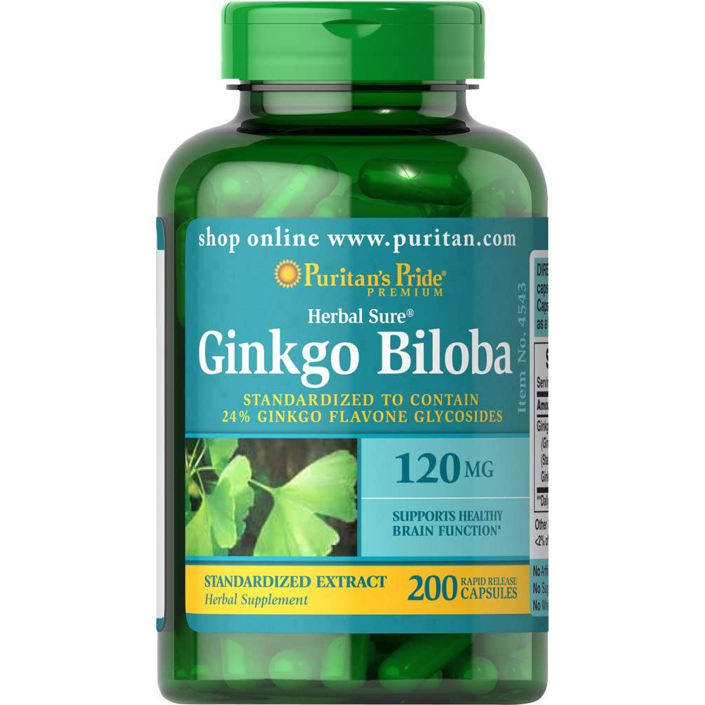 Viên Uống Hỗ Trợ Não Bộ Puritan Ginkgo Biloba