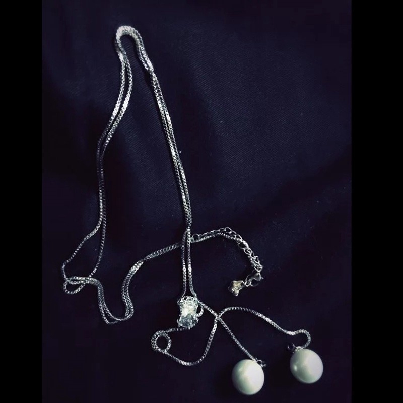 Fashion Accessories Kalung Jewelry Pendant Necklace Pearl Necklace Sweater Simple Long Necklace Women