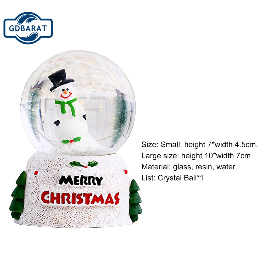 Quả cầu tuyết pha lê để bàn trang trí giáng sinh chống rơi