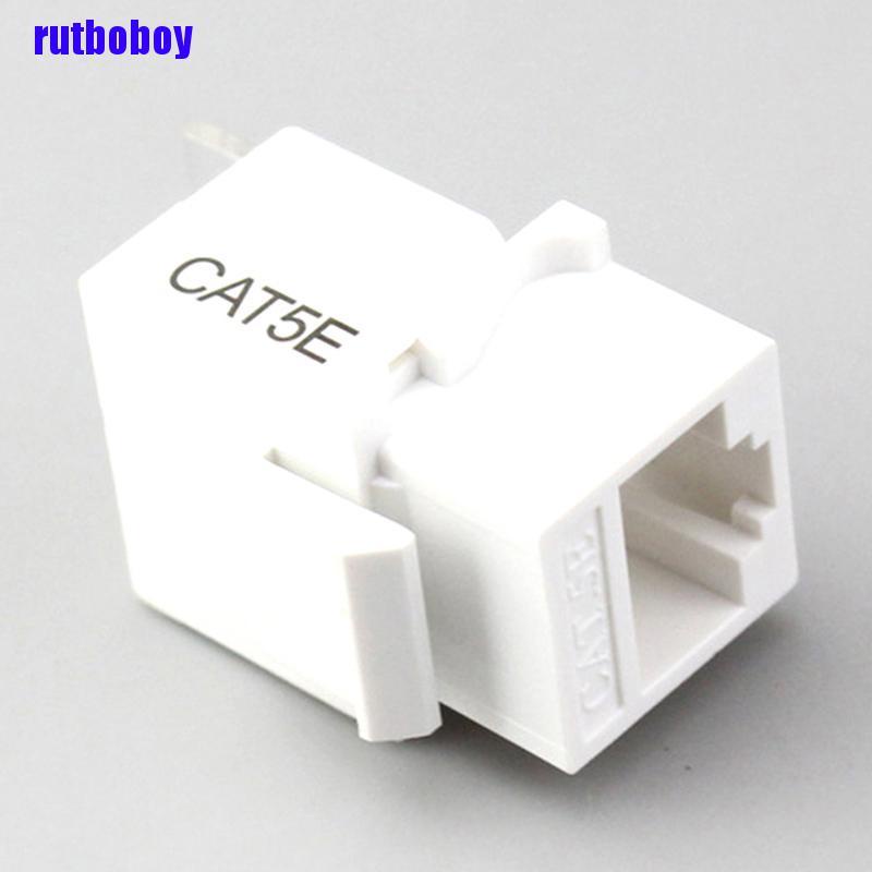 [Rut] 10Pcs RJ45 CAT5e Ethernet Network Keystone JackClip Module Wall Plug Connector bot